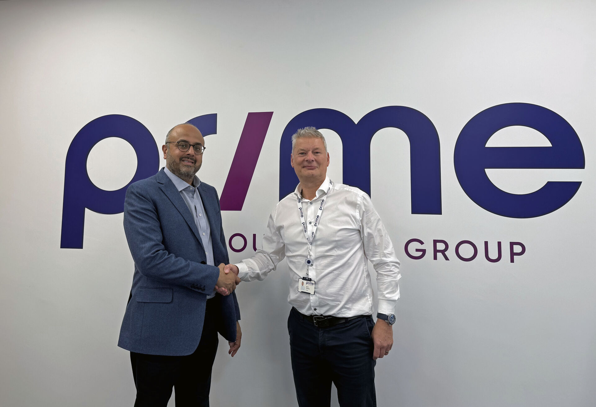 Medical products business Neocare has unveiled ambitious plans to scale the business across the UK and Europe. Pictured are (L-R) Rakesh Javer (Neocare) and Jamie Skelding (Prime Accountants Group).