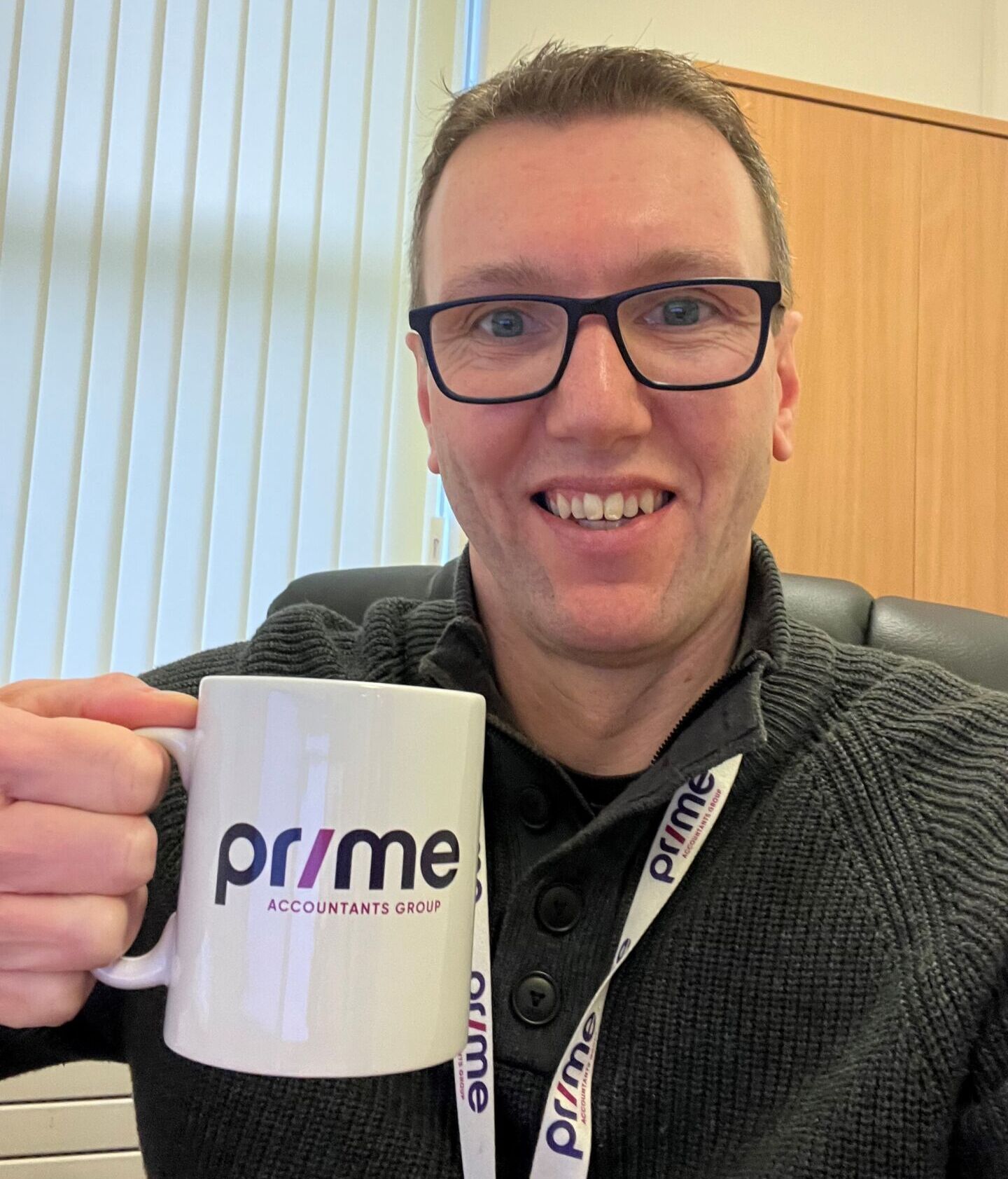 Jeremy Kitson enjoys a cup of tea for Brew Monday
