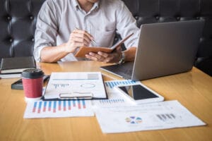 Businessman,Accountant,Working,Audit,And,Calculating,Expense,Financial,Annual,Financial Morgan Davies, director at Prime Accountants Group